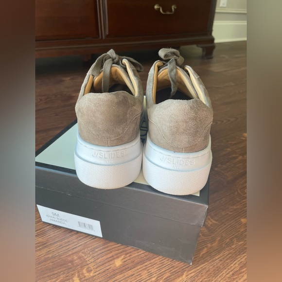J/slides Khaki suede Amanda 9 - Picture 2 of 4
